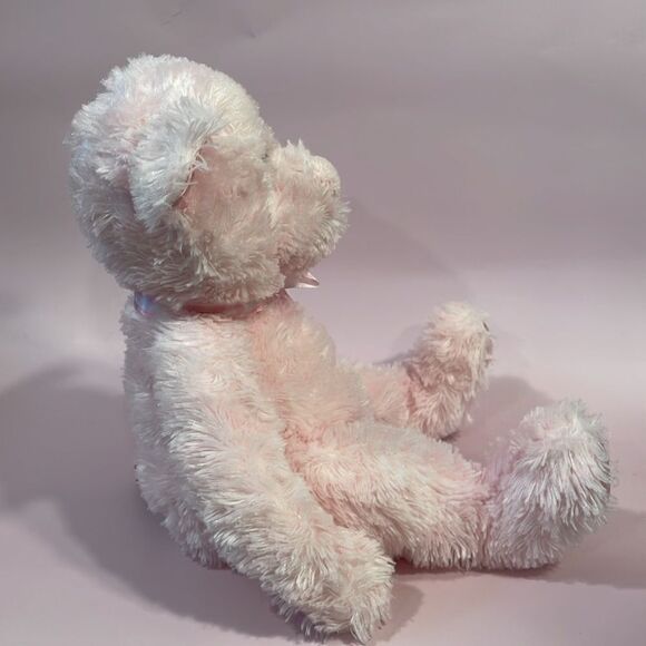 Douglas Cuddle Toys Magic Pink Teddy Bear 12” long Good Used Condition with Bow - Picture 4 of 7